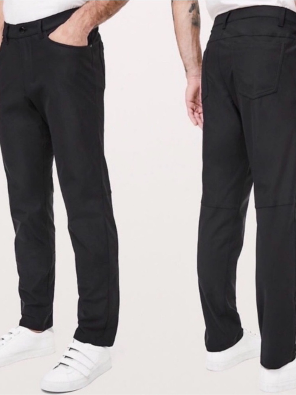 Lululemon black ABC pants Straight Tapered Leg Size 33
